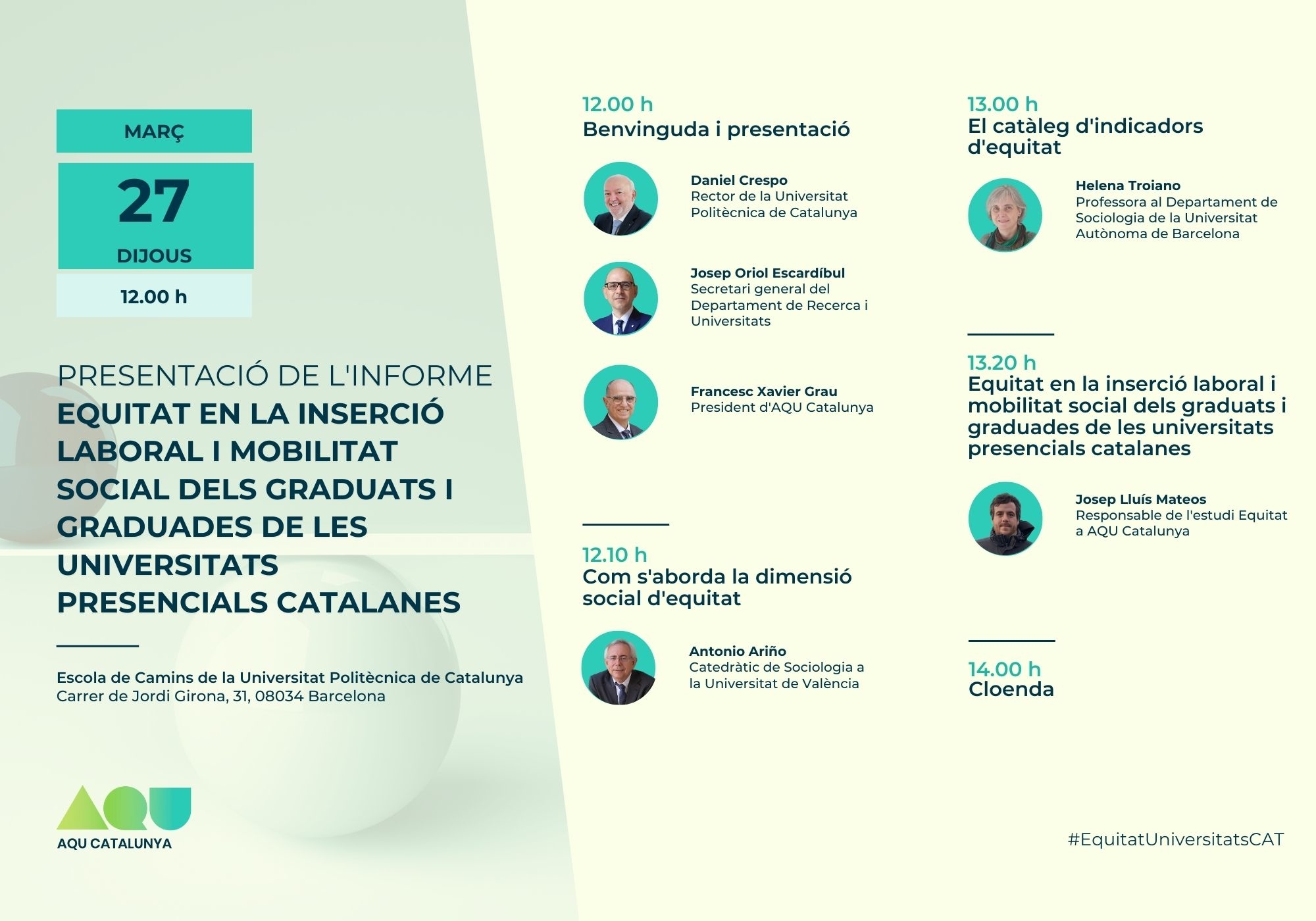 Oberta la inscripció a la sessió de presentació dels resultats de l ...