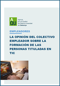 Portada del informe La opinión del colectivo empleador sobre la formación de las personas tituladas en TIC