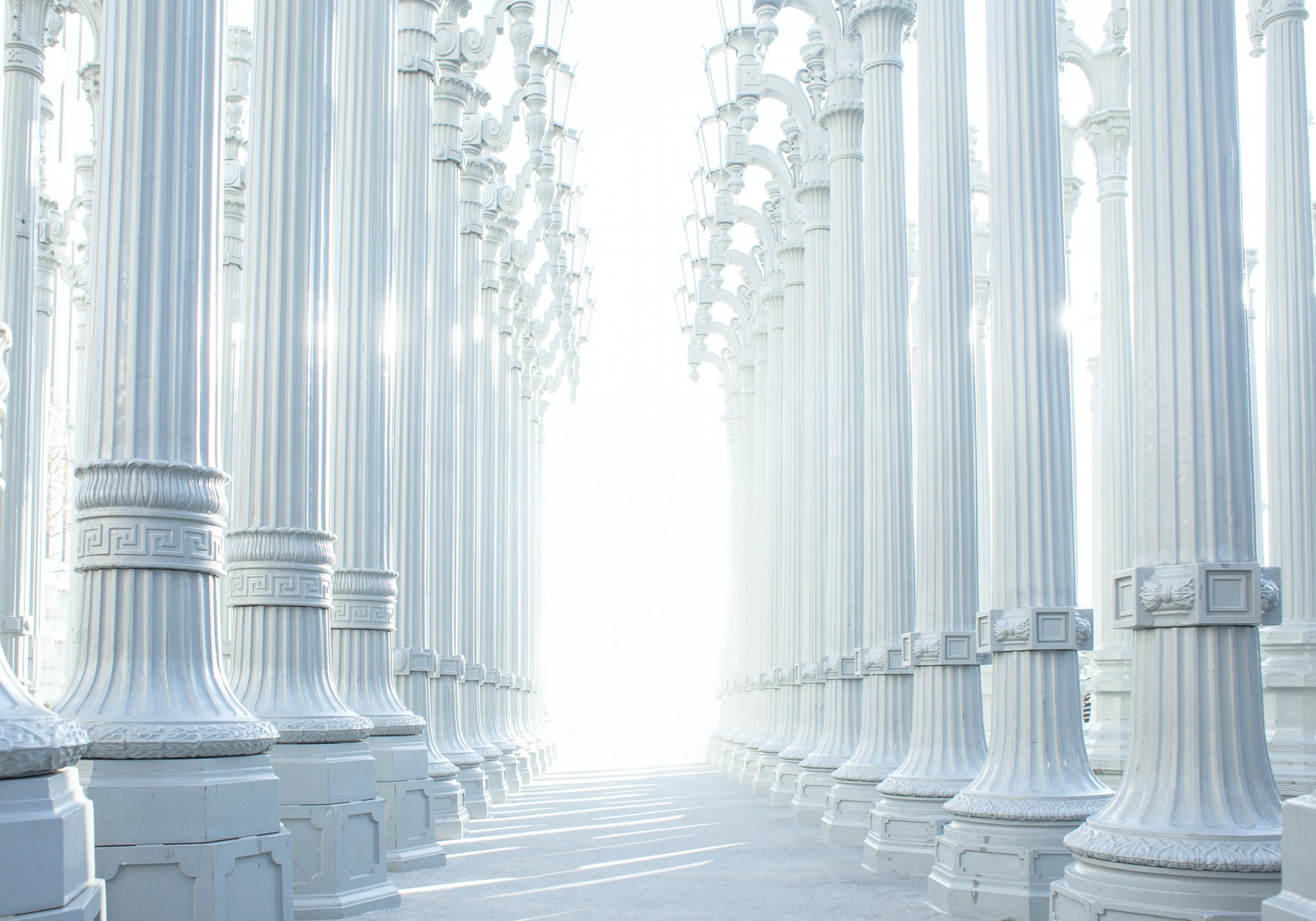 white classical columns
