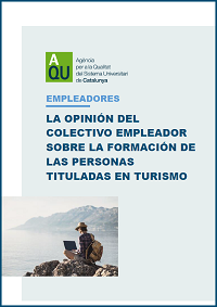 Portada del informe La opinión del colectivo empleador sobre la formación de las personas tituladas en Turismo